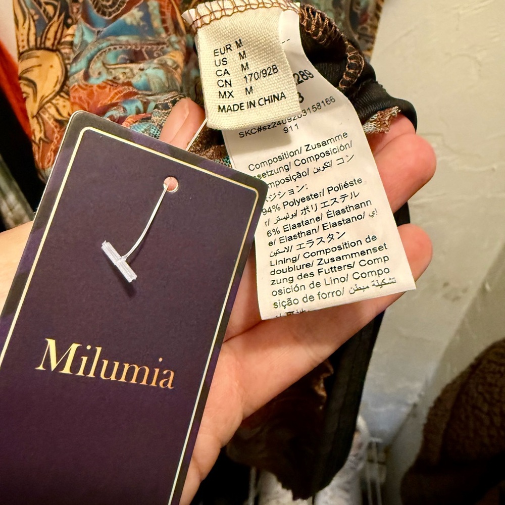 🏷️NWT Milumia Sunburst Patterned Mini Dress ☀️ - Picture 9 of 11